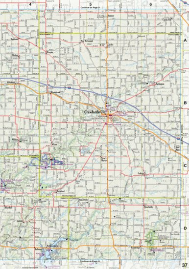 Indiana Atlas & Gazetteeer Page 37 Preview 1