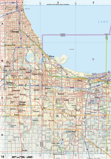 Indiana Atlas & Gazetteeer Page 18 Preview 1