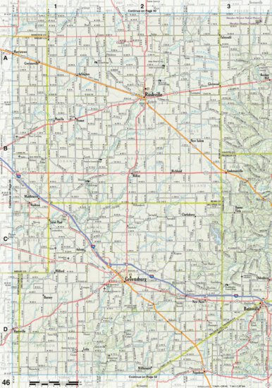 Indiana Atlas & Gazetteeer Page 46 Preview 1