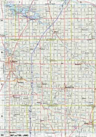 Indiana Atlas & Gazetteeer Page 34 Preview 1