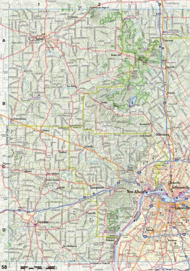 Indiana Atlas & Gazetteeer Page 58 Preview 1