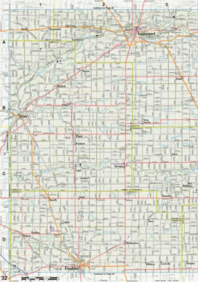 Indiana Atlas & Gazetteeer Page 32 Preview 1