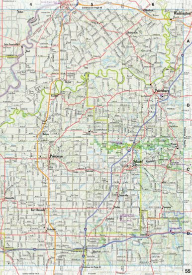 Indiana Atlas & Gazetteeer Page 55 Preview 1