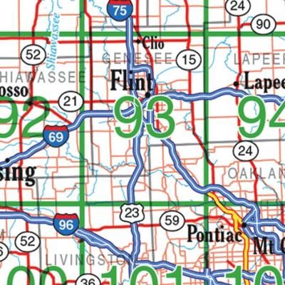 Michigan Atlas & Gazetteer Overview Map Preview