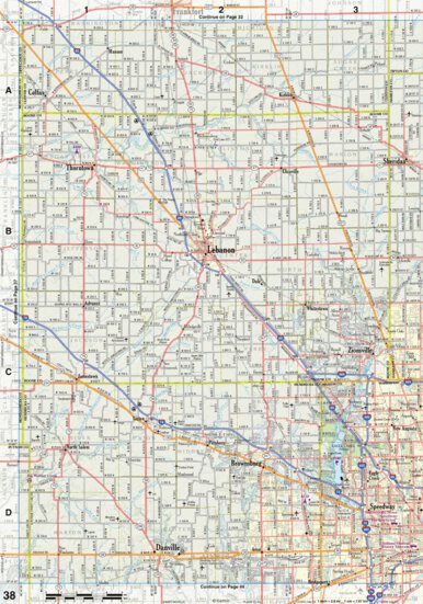 Indiana Atlas & Gazetteeer Page 38 Preview 1