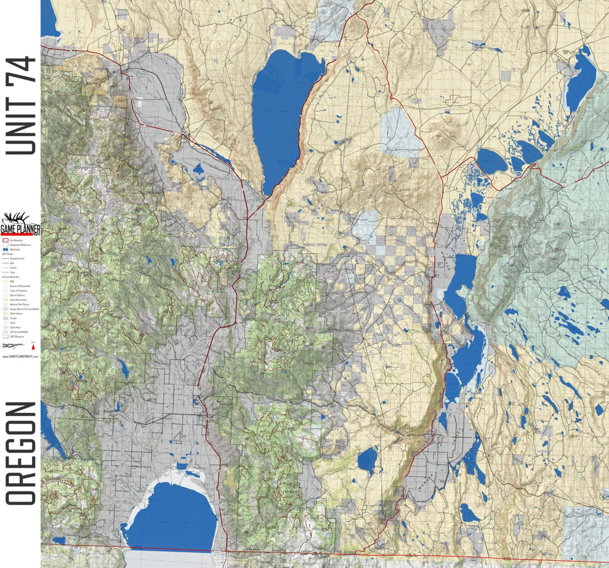 Oregon Unit 74 Map by Game Planner Maps | Avenza Maps