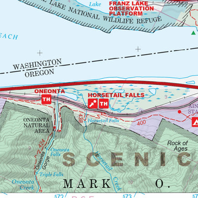 Columbia River Gorge NSA Recreation Map - West Side Recreation Inset Preview 2