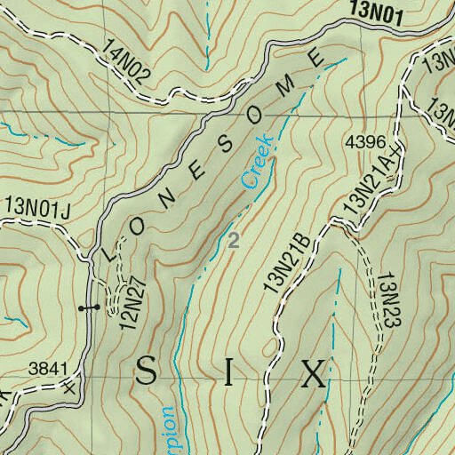 Lonesome Ridge (Six Rivers Atlas) Map by US Forest Service R5 | Avenza Maps