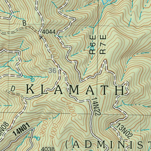 Ukonom Mountain (Six Rivers Atlas) Map by US Forest Service R5 | Avenza ...