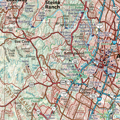Texas Hill Country Recreation Map Preview 3