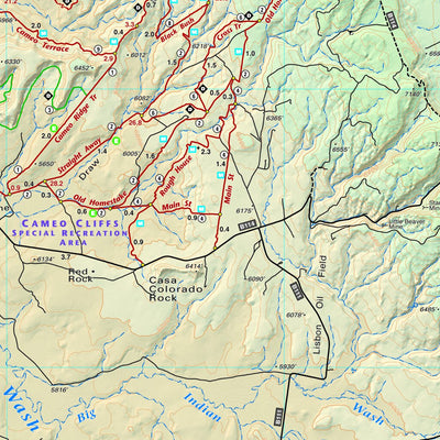 Moab East Trails Map-6th Edition (Front) Preview 2