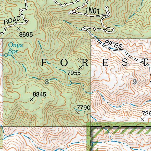 Onyx Peak Map by US Forest Service R5 | Avenza Maps