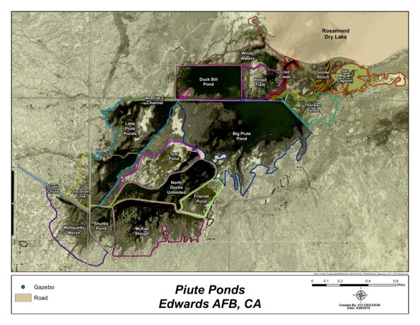 Edwards Afb Map.pdf Edwards AFB Ponds Map by iSportsman | Avenza Maps