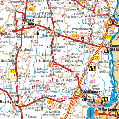 Mapa de Entre Ríos, Corrientes, Misiones, Uruguay y Sur del Paraguay Preview 3