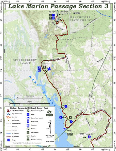 Lake Marion Passage of the Palmetto Trail (Map Bundle) Preview 1