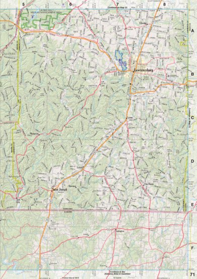 Tennessee Atlas & Gazetteer Page 71 Preview 1