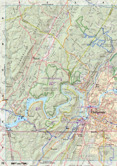 Tennessee Atlas & Gazetteer Page 76 Preview 1