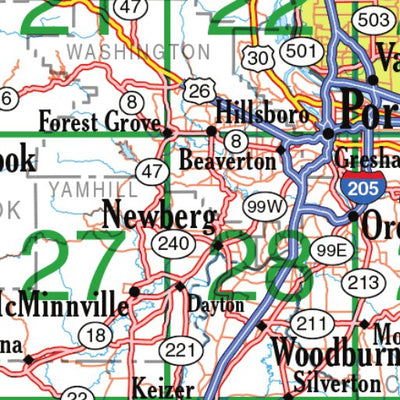 Oregon Atlas & Gazetteer Overview Map Preview 3