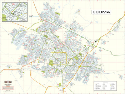 Municipios Colima Guia Roji Calles Ciudad de Colima / Zona Urbana Map by Guia Roji ...