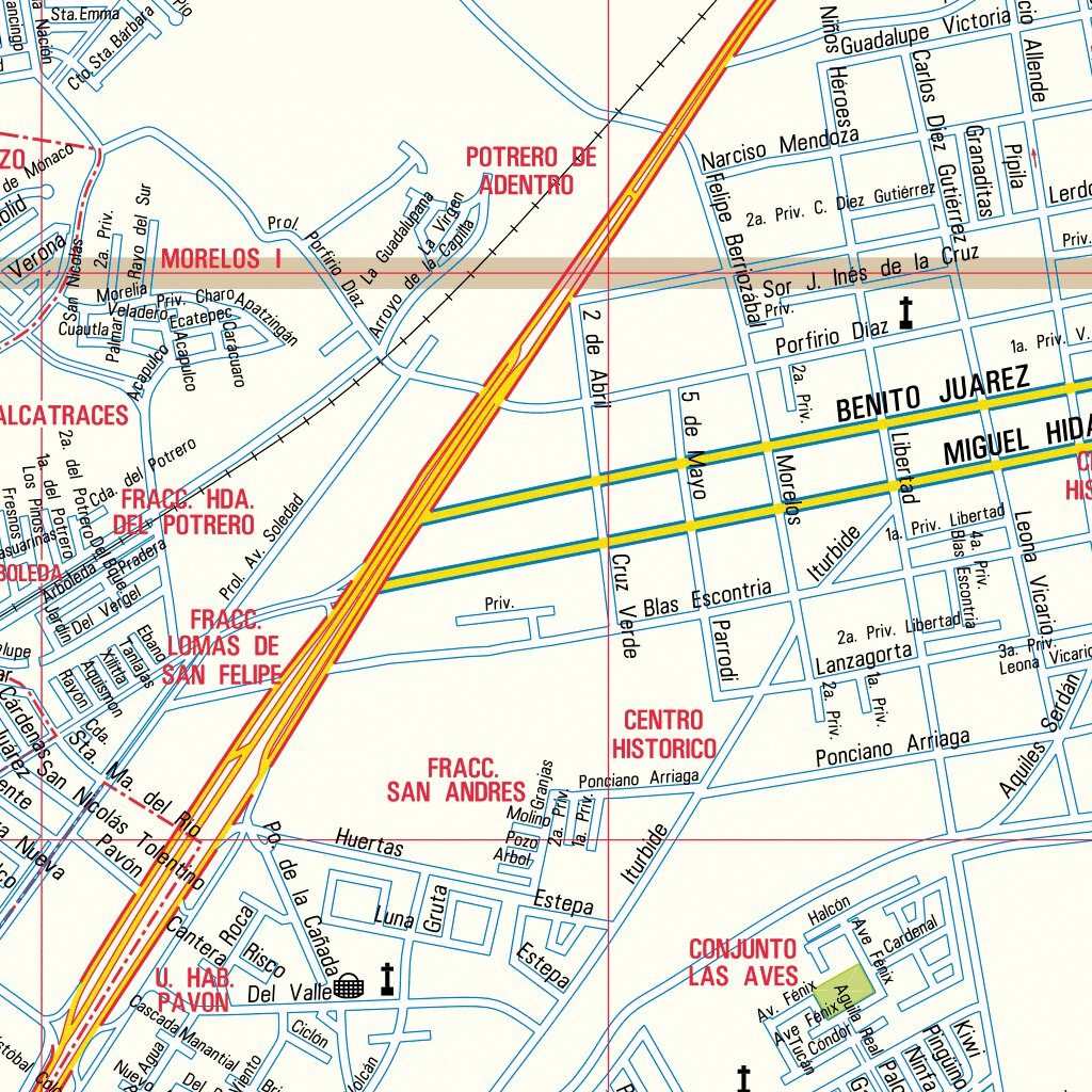 San Luis Potosí / Zona Urbana / Calles Map by Guia Roji | Avenza Maps