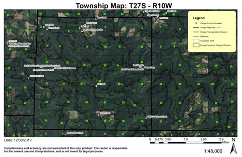 Taft Mountain T27S R10W Township Map Preview 1