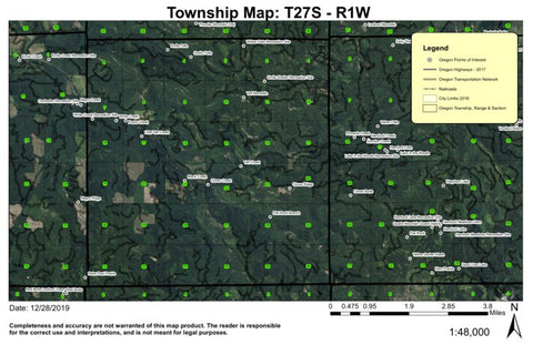 Taft Mountain T27S R1W Township Map Preview 1