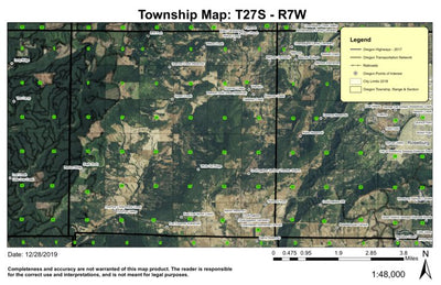 Looking Glass T27S R7W Township Map Preview 1
