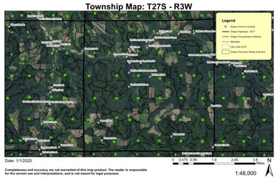 Cavitt Creek T27S R3WE Township Map Preview 1