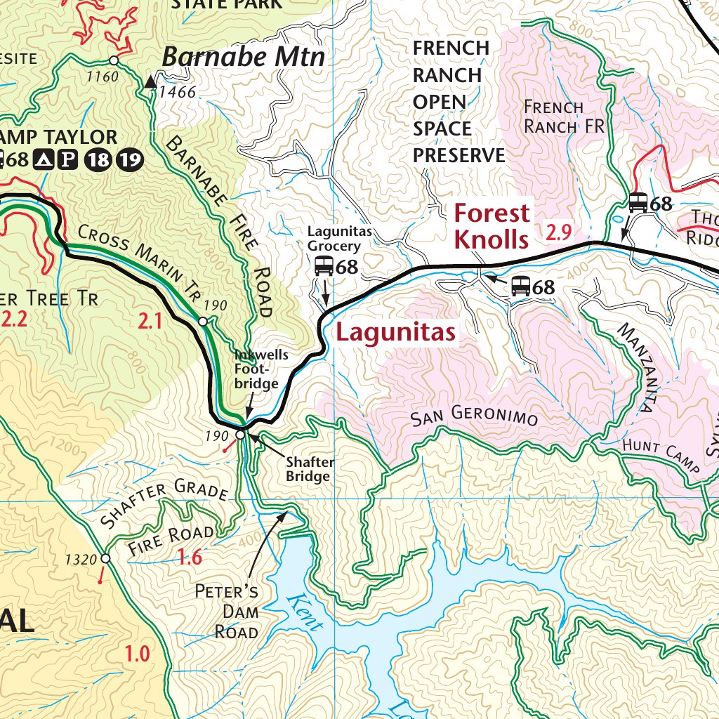 Point Reyes Hikes Map Point Reyes National Seashore Trail Map 2022 by Map Adventures LLC ...