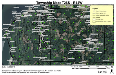 Charleston T26S R14W Township Map Preview 1