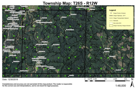 Sumner T26S R12W Township Map Preview 1