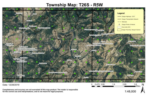 Wilbur T26S R5W Township Map Preview 1
