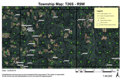 Cold Springs T26S R9W Township Map Preview 1