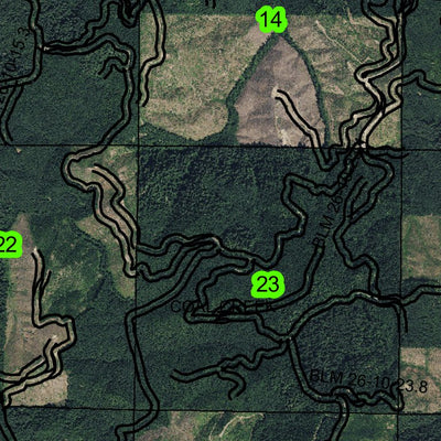 Coos Mountain T26S R10W Township Map Preview 2