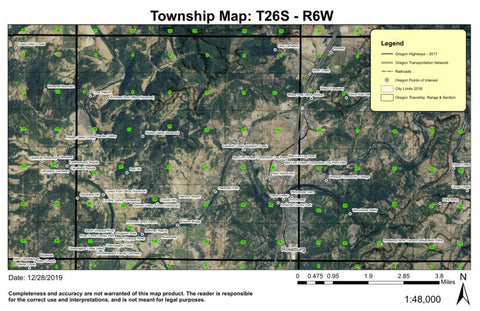 Garden Valley T26S R6W Township Map Preview 1