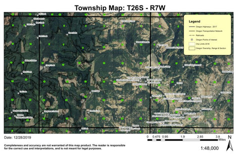 Hubbard Creek T26S R7W Township Map Preview 1