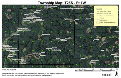 Allegany T25S R11W Township Map Preview 1