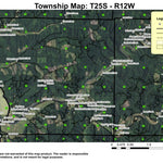 Coos River T25S R12W Township Map Preview 1