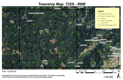 Bateman LO T25S R8W Township Map Preview 1