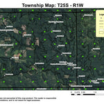 Scaredman T25S R1W Township Map Preview 1