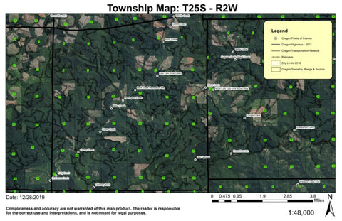 Rock Creek T25S R2W Township Map Preview 1