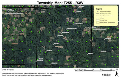 Scott Mountain T25S R3WE Township Map Preview 1