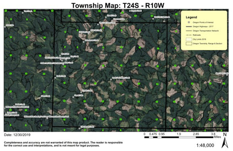 Silver Creek T24S R10W Township Map Preview 1