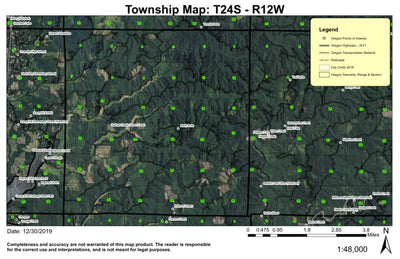 Larson Creek T24S R12W Township Map Preview 1