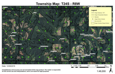 Old Blue LO T24S R8W Township Map Preview 1