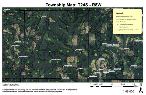 Old Blue LO T24S R8W Township Map Preview 1