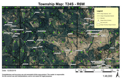 Yellow Creek T24S R6W Township Map Preview 1