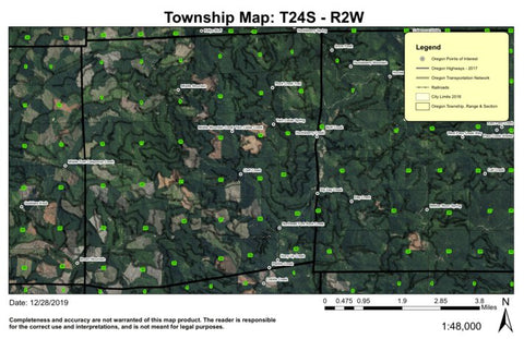 Middle Mountain T24S R2W Township Map Preview 1