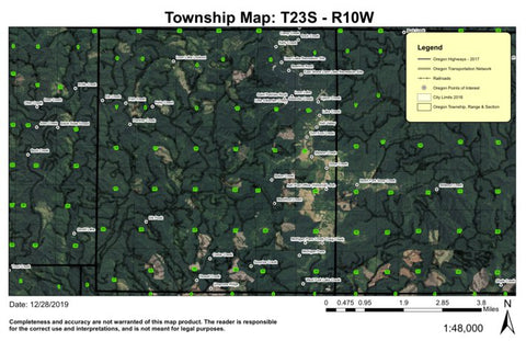 Loon Lake T23S R10W Township Map Preview 1