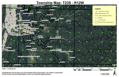 Lakeside T23S R12W Township Map Preview 1